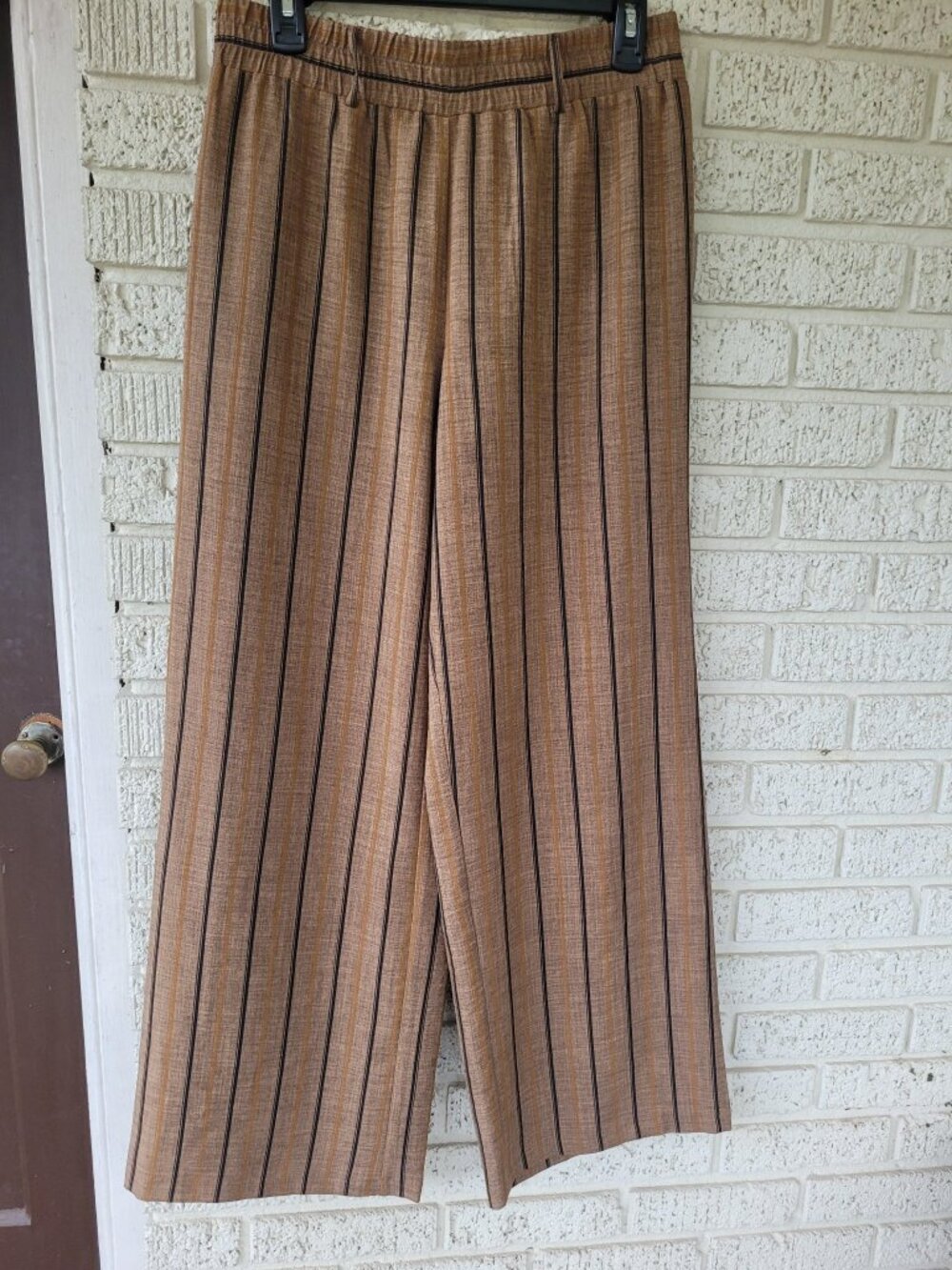 NYCC Brown Striped Pull On Pants Size S